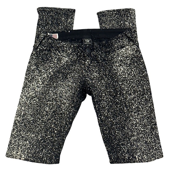 TRUE RELIGION women's stella low rise cosmic splatter skinny jeans, size 24". - Picture 2 of 8